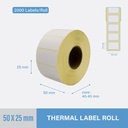 Thermal Sticker 50x25mm - 5000 pcs/roll