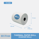 [TCR-8070] Thermal Cashier Roll 80x70mm - High Quality