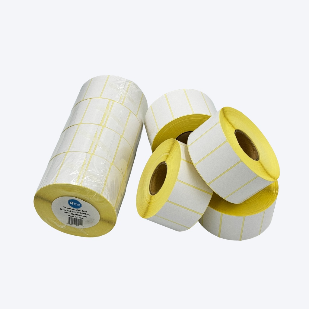 Thermal Sticker 50x25mm - 2000 pcs/roll