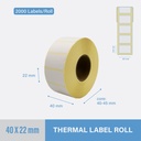 Thermal Label 40x22mm - 2000 pcs/roll