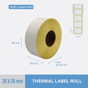 Thermal Label 38x28mm - 2000 pcs/roll