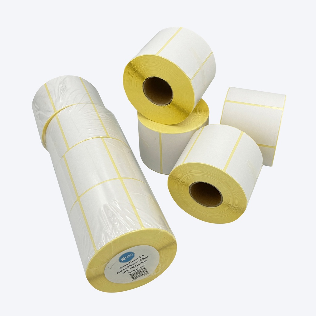 Thermal Sticker 75x50mm - 1000 pcs/roll