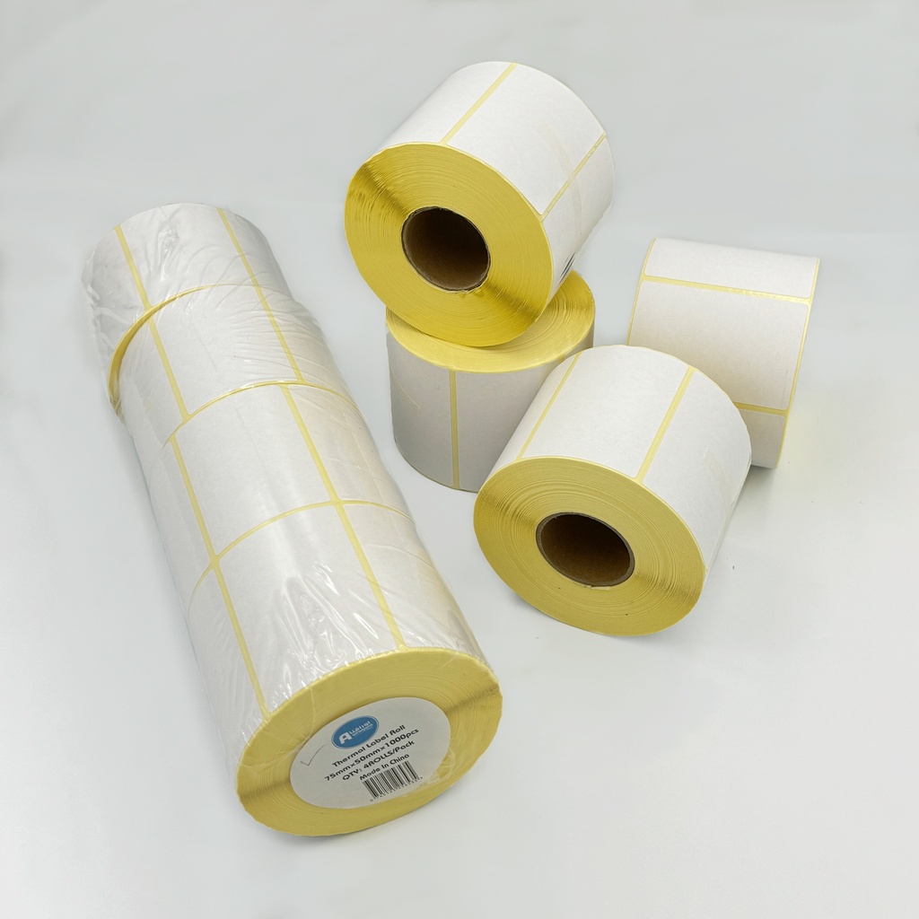 Thermal Sticker 75x50mm - 1000 pcs/roll