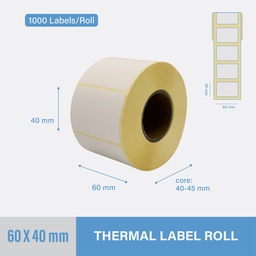 [TL6040] Thermal Label 60x40mm - 1000 pcs/roll