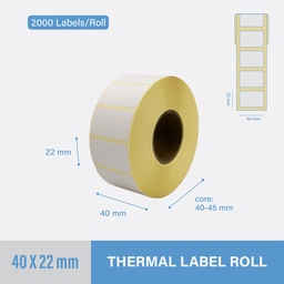 [LBL-2240] Thermal Label 40x22mm - 2000 pcs/roll