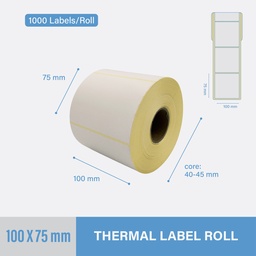 [TL10075] Thermal Label 100x75mm - 1000 pcs/roll