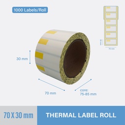 [LBL-7030] Thermal Label 70x30mm - 1000 pcs/roll