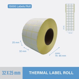 [LBL-2532] Thermal Label 25x32mm - 5000 pcs/roll