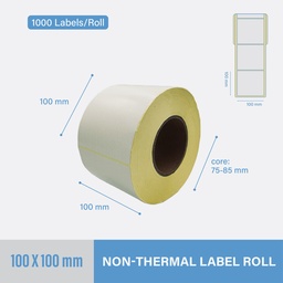 [NTL-100100] Non-Thermal Label 100x100mm - Paper - 1000 pcs/roll